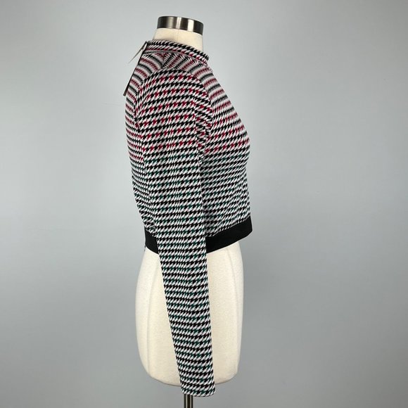 Fabletics Camryn Houndstooth Seamless Long Sleeve Top Red Green Black size XL - Picture 8 of 16